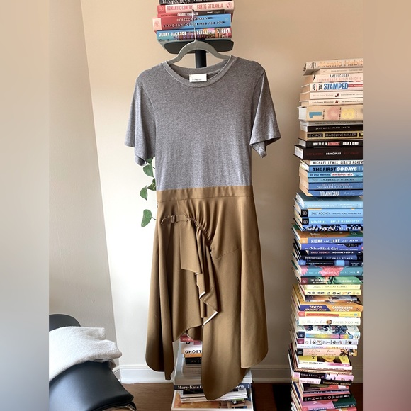 3.1 Phillip Lim Asymmetrical Mixed Media Dress - Picture 1 of 8